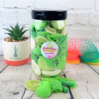 Bocal de bonbons verts - Candy Mix