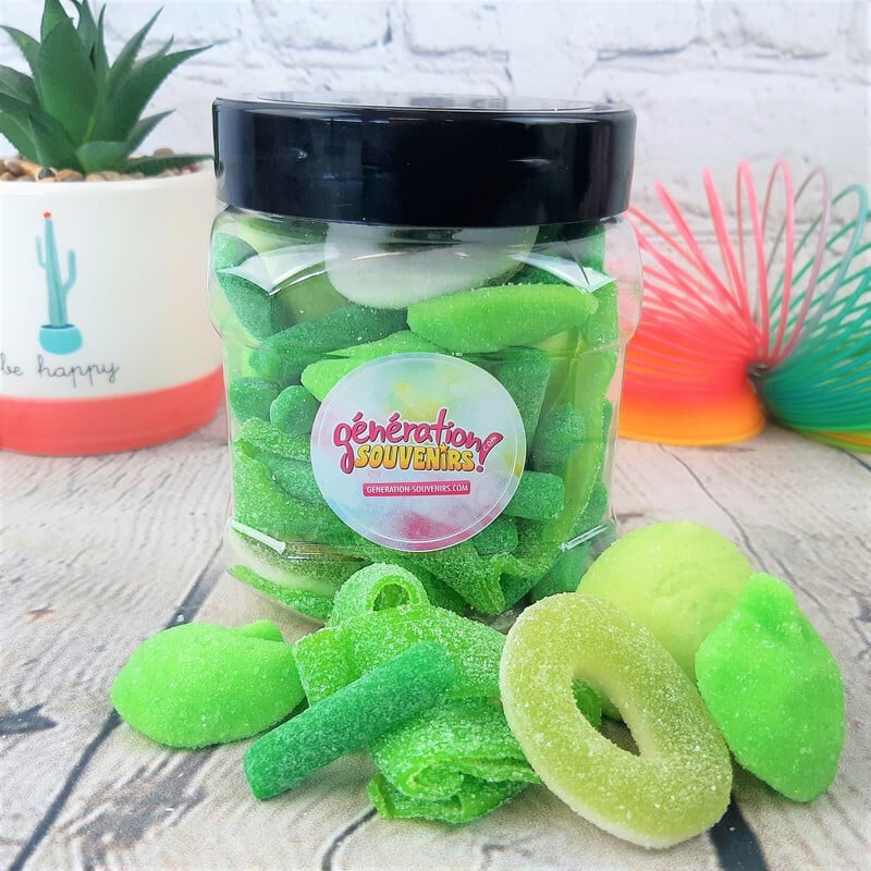 Petit bocal de bonbons verts - Candy Mix