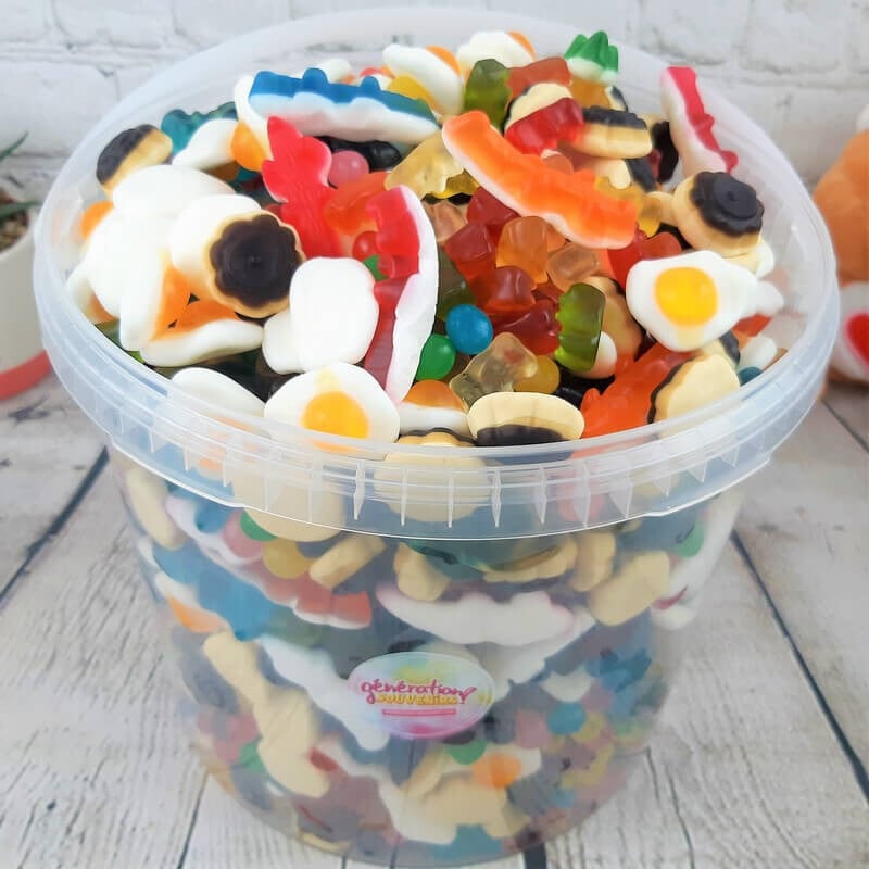 Méga seau de bonbons Haribo - 5 kg - Candy Mix