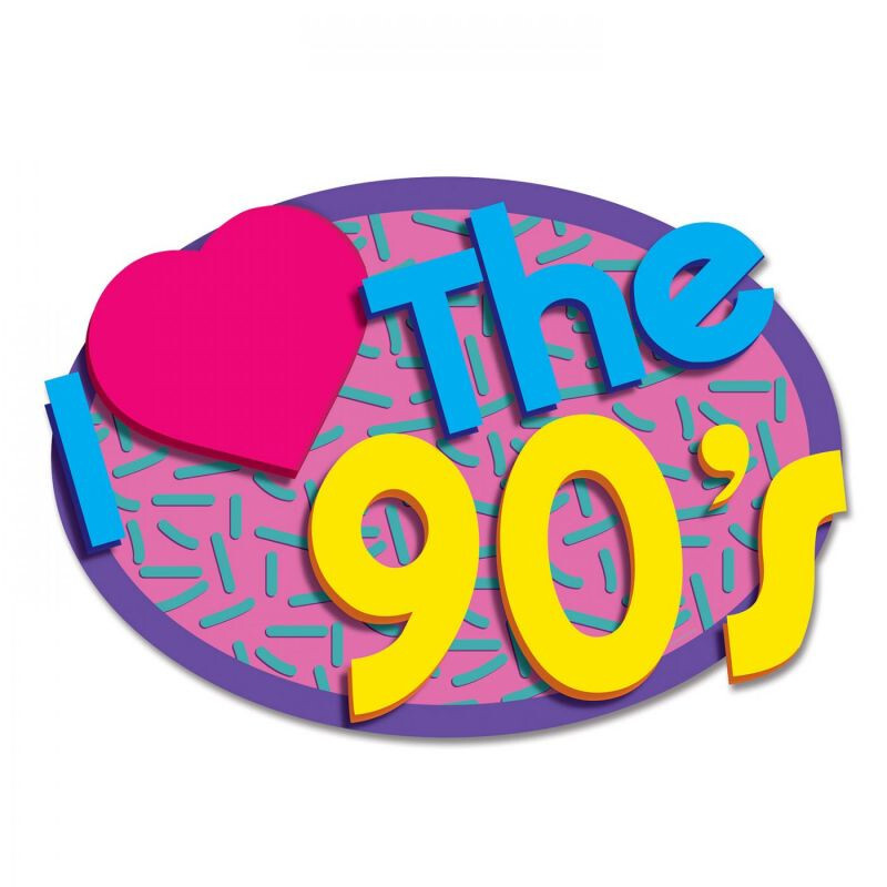 Décoration murale années 90 - I love the 90's - Lot de 2