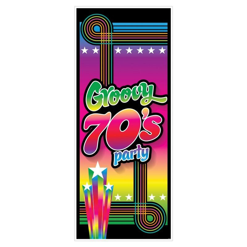 Décoration murale de porte années 70 - Groovy 70's Party