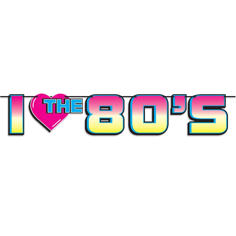 Guirlande années 80 - I love the 80's