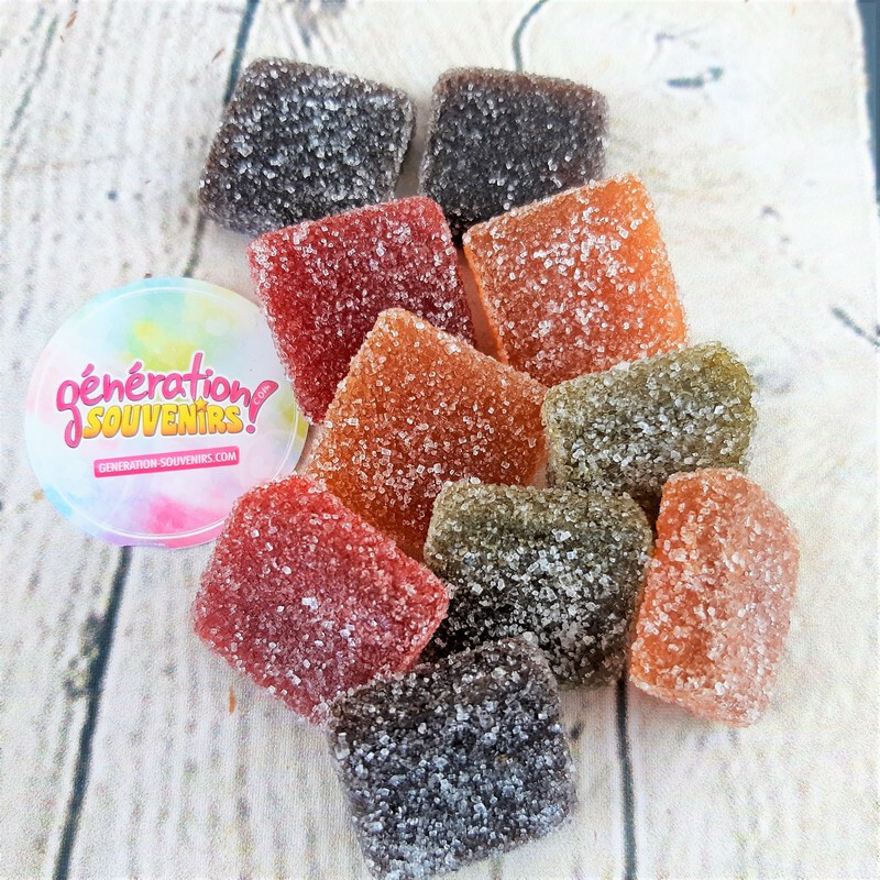 Pavé carré pâte de fruits - Lot de 10