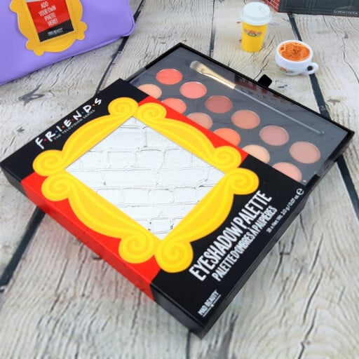 Palette d'ombres à paupières avec miroir et pinceau Friends