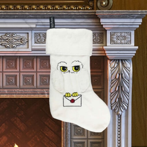 Chaussette de Noël Hedwige fourrure - Harry Potter