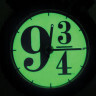Horloge Quai 9 ¾ -  Harry Potter - Phosphorescent