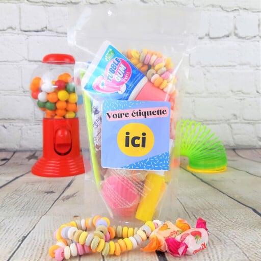 Sachet de bonbons des années 80 personnalisé