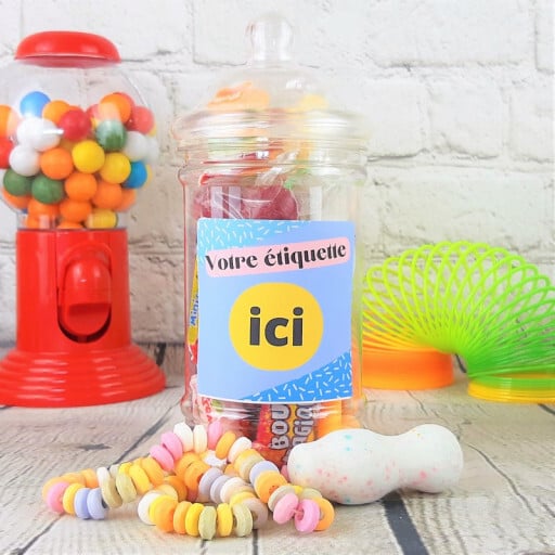 Bonbonnière remplie de bonbons des années 90 - Petit modèle