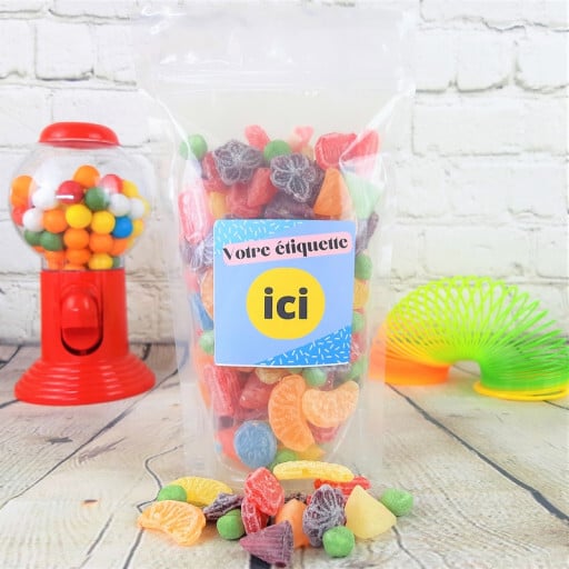 Sachet de bonbons des années 60 et 70 personnalisé