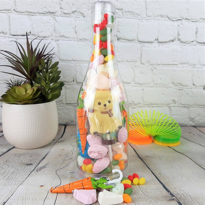 12 Bouteilles à Bonbons Réutilisables - Bleu Et Rose - Pour Baptême, Baby Shower, Fêtes