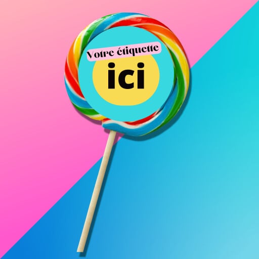 Sucette ronde fête foraine - Personnalisée