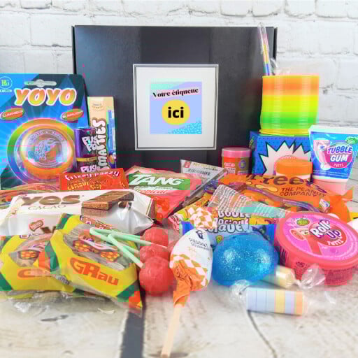 Boîte à souvenirs des années 80 et 90 - Coffret cadeau personnalisé