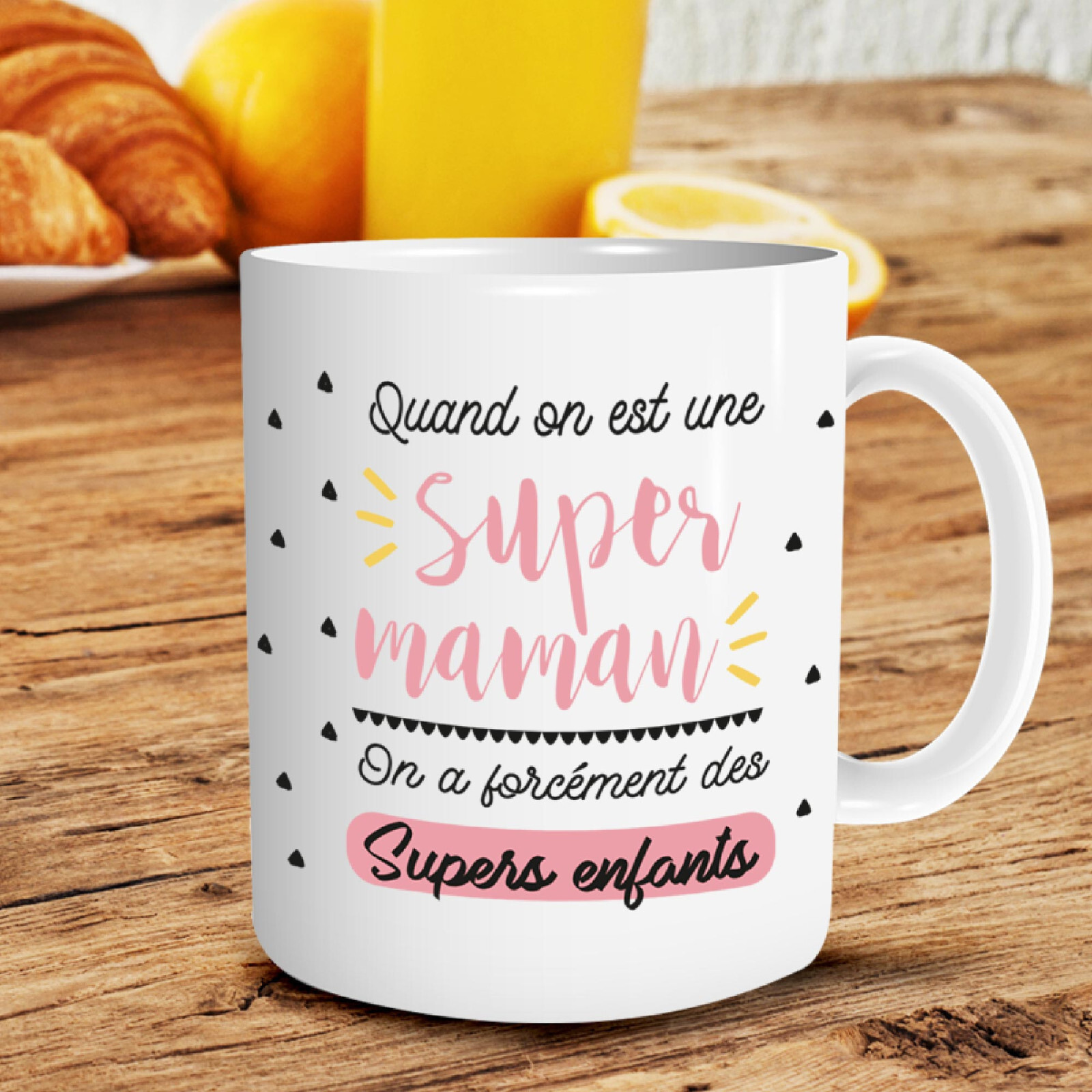 Mug Super Maman, Supers Enfants - Cadeau maman