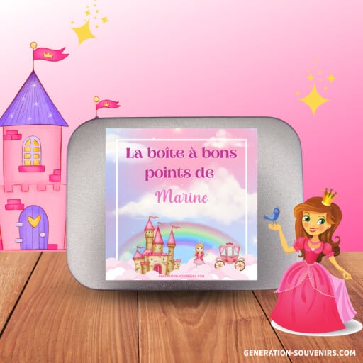Boîte à bons points - Princesse - A personnaliser