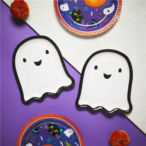 Assiettes fantôme Halloween