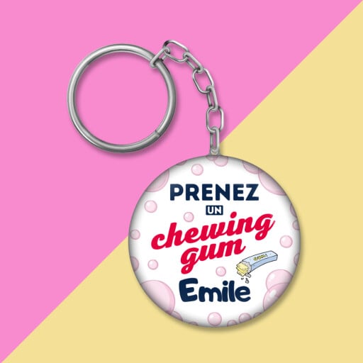 Porte-clés - Prenez un chewing-gum Emile