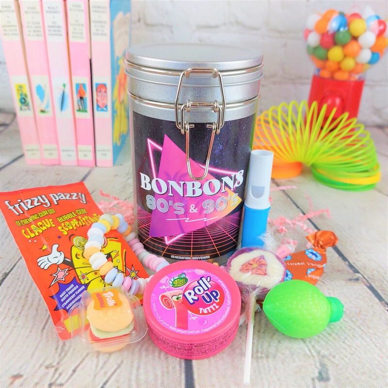 Boîte à bonbons des années 80 et 90