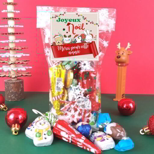 Sachet de chocolats de Noël - Merci pour cette année
