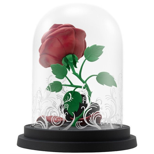 Rose Enchantée, La Belle et la Bête Rose Rouge Eternelle sous Cloche Rose Enchantée, La Belle et la Bête Rose Rouge Eternelle sous Cloche