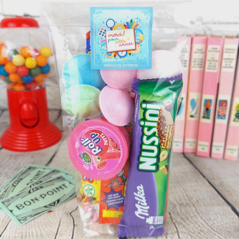 Sachet de bonbons rétro Maîtresse & Maître