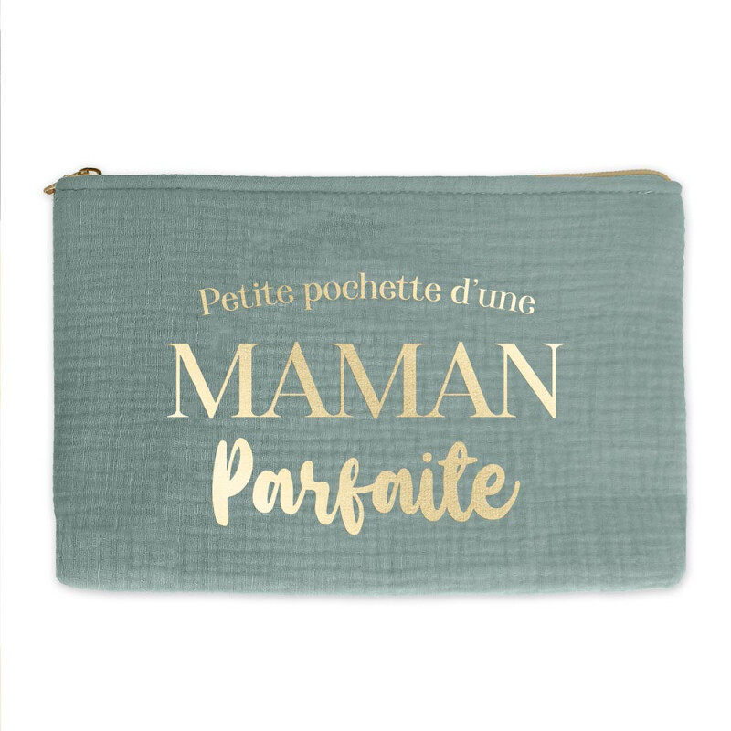 Sac Cabas Maman Tote Bag Manahia 'Petit Bazar D'une Maman Débordée' - 100% Coton - Cadeau Fête Des Mères Original Dimensions 38x40cm