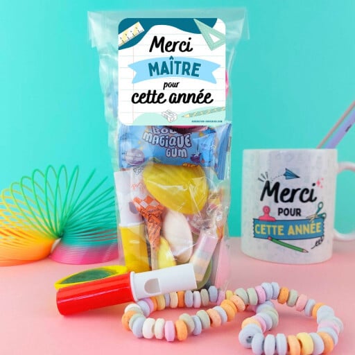 Sachet bonbon années 80 et 90 - Merci Maître