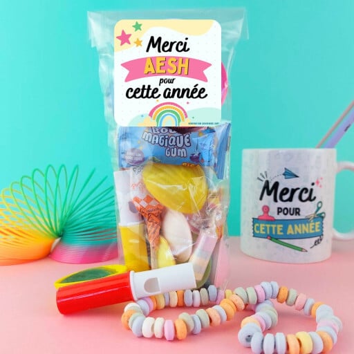 Sachet bonbon années 80 et 90 - Merci AESH