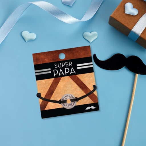 Bracelet Super Papa - Cadeau Homme