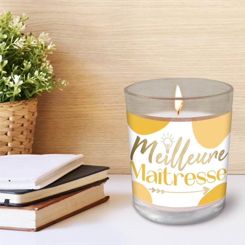 Bougie parfumée - Meilleure Maîtresse - Cadeau école