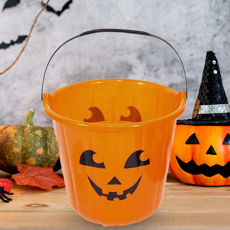 Seau citrouille à remplir pour bonbons Halloween