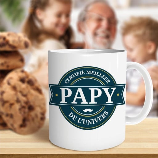 Mug - Certifié meilleur Papy de l'Univers