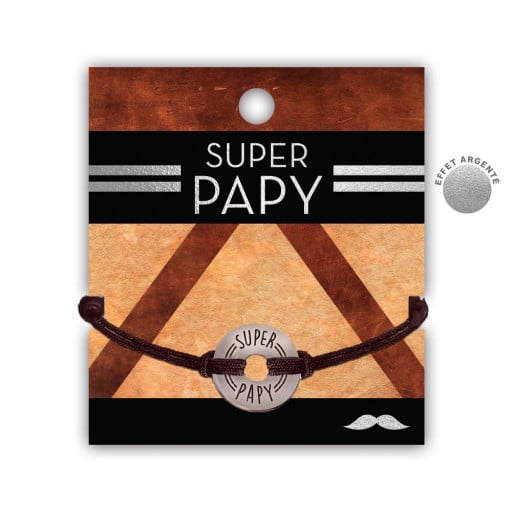 Bracelet Super Papy - Cadeau Grand-Père