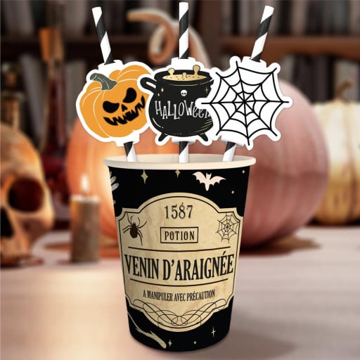 Pailles Halloween - Lot de 18