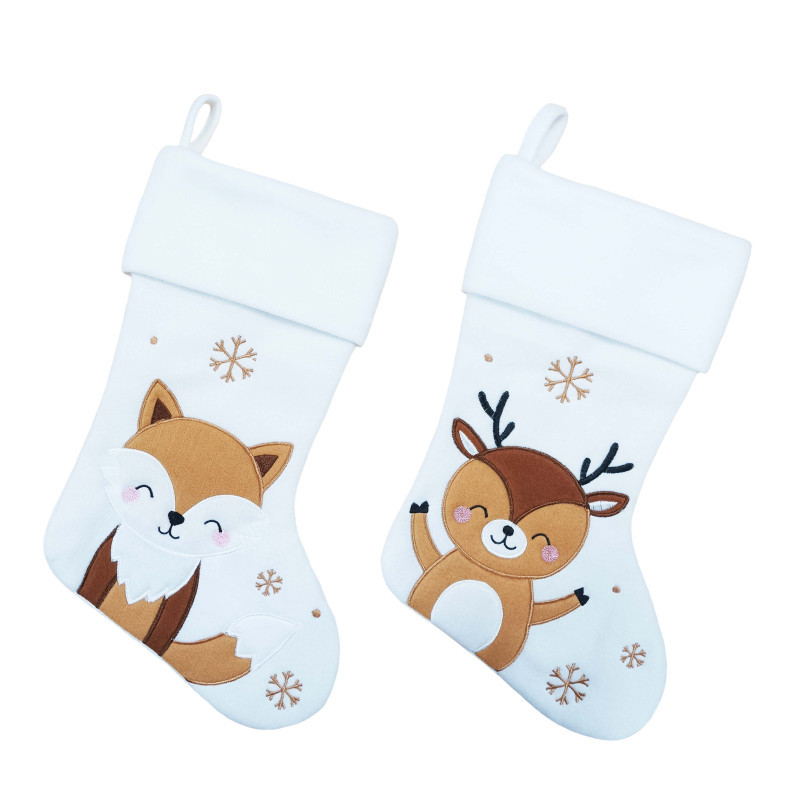 Crochets Pour Chaussettes De Noël à Accrocher à La Cheminée – Motifs Cerf, Bonhomme De Neige, Design Antidérapant, Acier Inox