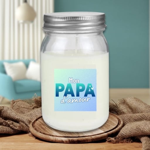 Bougie jar parfumée - Papa d'amour