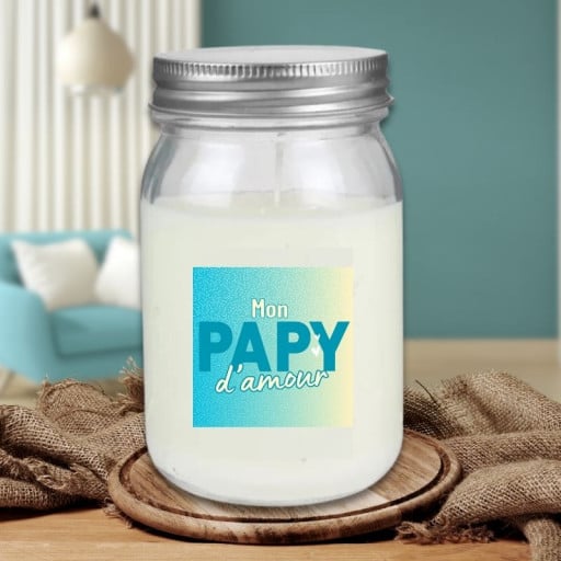 Bougie jar parfumée - Papy d'amour