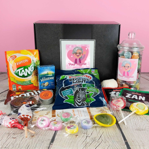 Coffret de bonbons rétro pour Mamie - Cadeau grand-mère