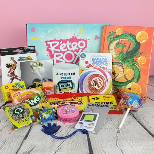 Rétro Box - 100% Homme - Coffret cadeau années 80 et 90 - Génération Souvenirs