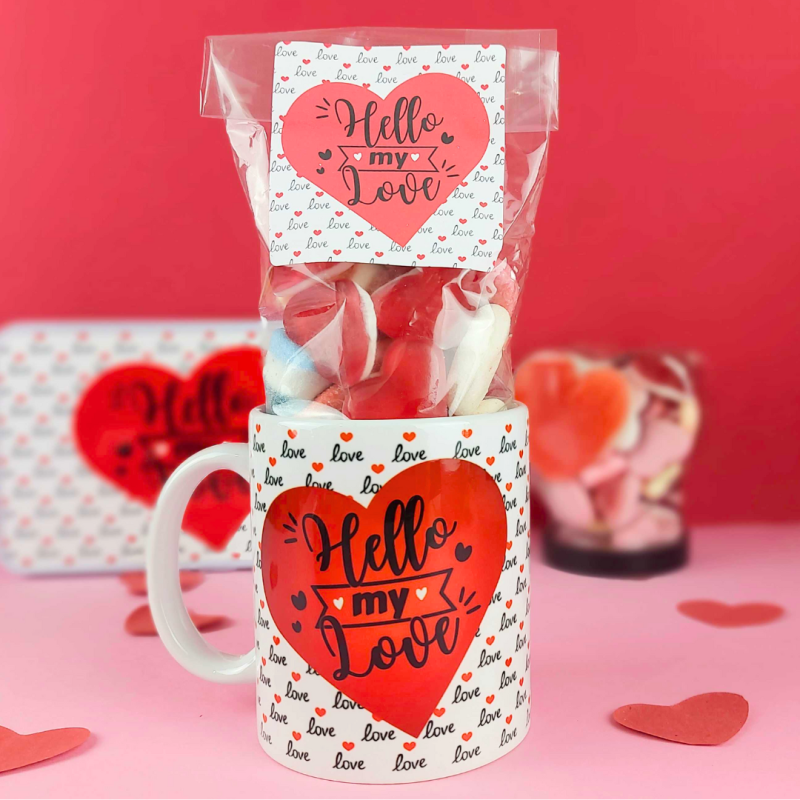 Mug gourmand - Hello My Love - Cadeau St Valentin