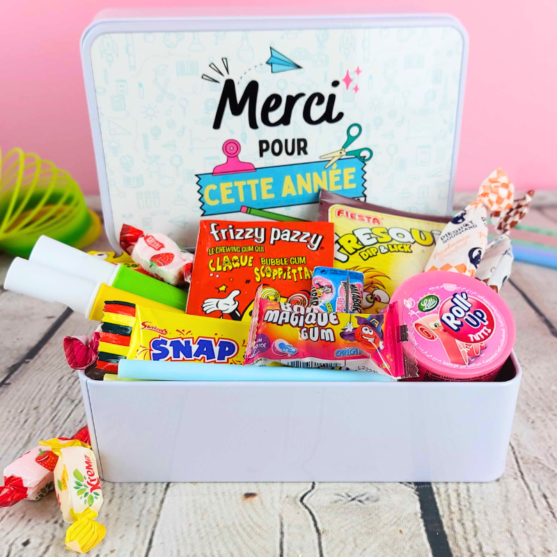Boîte de bonbons rétro - Merci pour cette année
