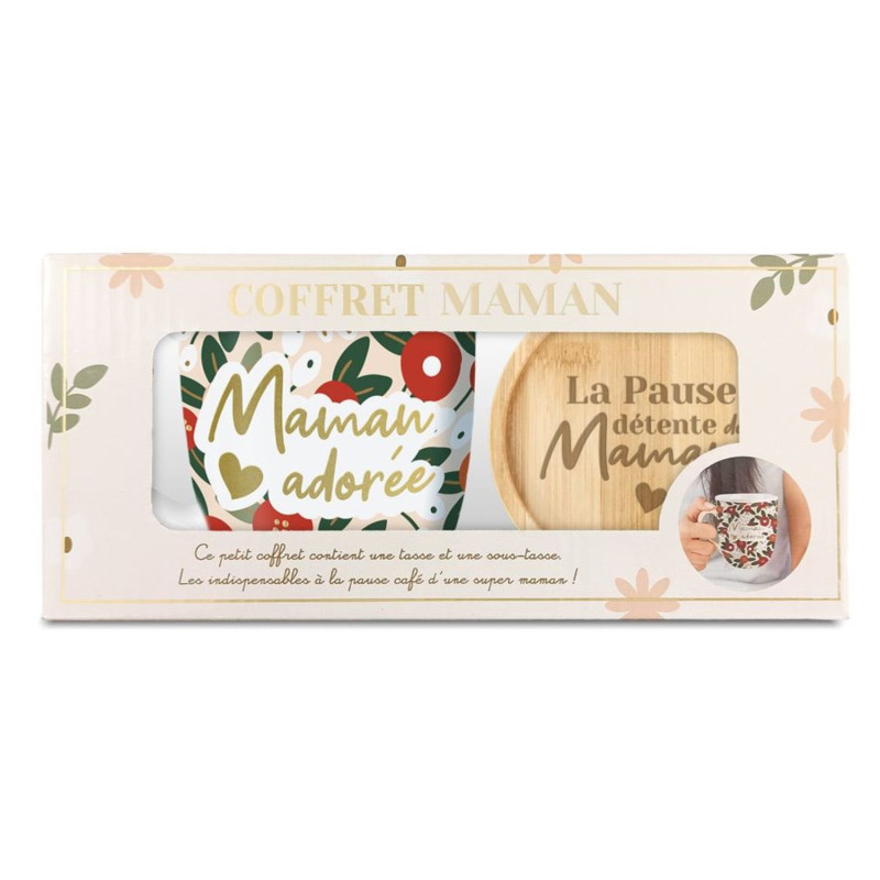 Coffret Cadeau Femme - Tasse Céramique Rose + Bougie + Bombes De Bain - Cadeau Maman, Anniversaire, Fête Des Mères