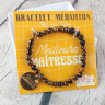 Bracelet en pierre avec médaillon - Meilleure Maîtresse