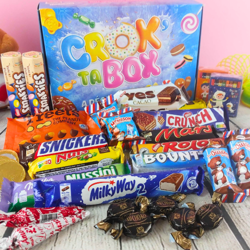 Boîte de chocolats rétro des années 80 - Crok' Ta Box