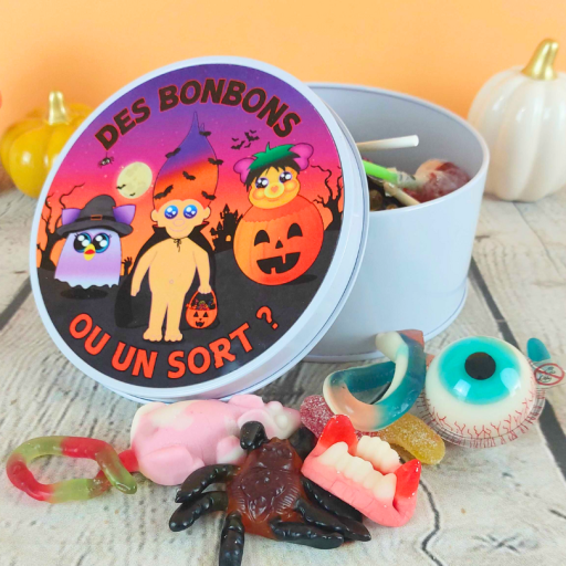 Boîte bonbons Halloween - Des bonbons ou un sort