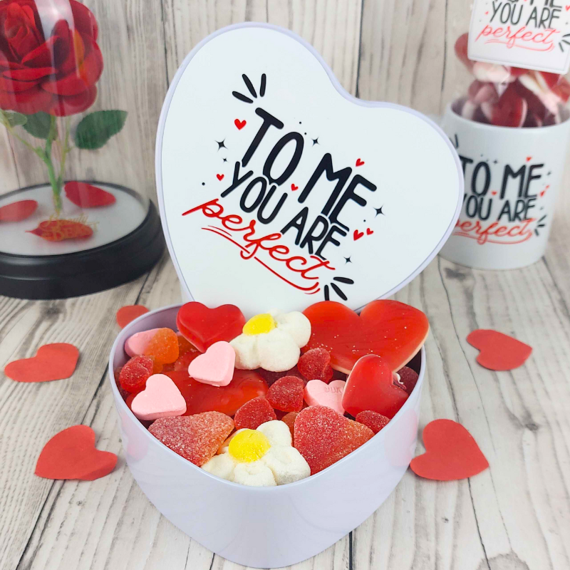 Coffret bonbons coeur - To me you are perfect