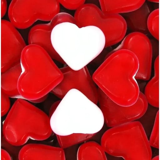 Bonbon coeur rouge et blanc Haribo - Red Love - 150g
