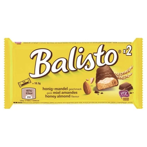 Balisto miel et amandes - Lot de 2 barres chocolatées