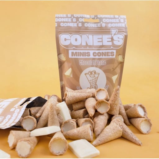 Biscuit cône au chocolat blanc - Conee's - 80g