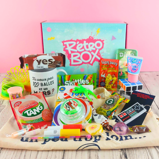 Rétro Box - Nos Souvenirs d'enfance - Coffret cadeau années 80 et 90 - Génération Souvenirs