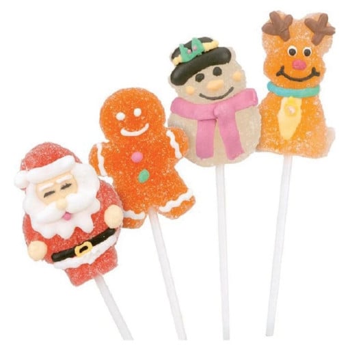 Mini sucette gélifiée de Noël - Santa Jelly - Lot de 4